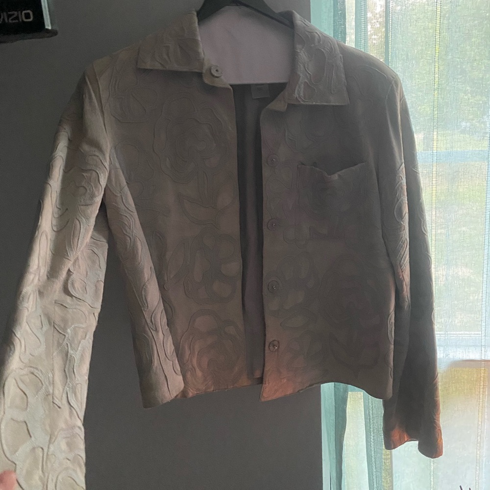 real leather blazer